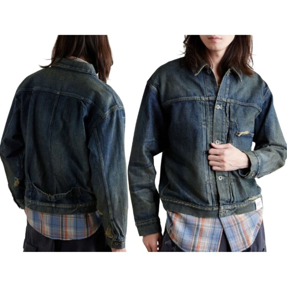 NWT - NEIGHBORHOOD SAVAGE DENIM TYPE-1 JACKET Indigo 242xbnh-jkm01 Size L